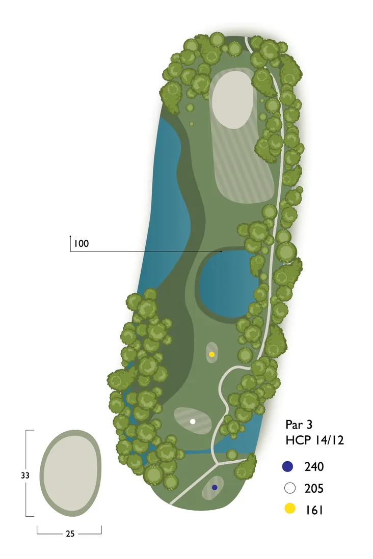 Overhead guide for hole 12, Cleugh
