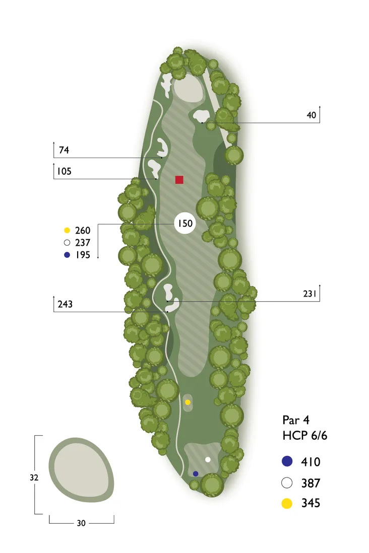 Overhead guide for hole 18, Hame Noo