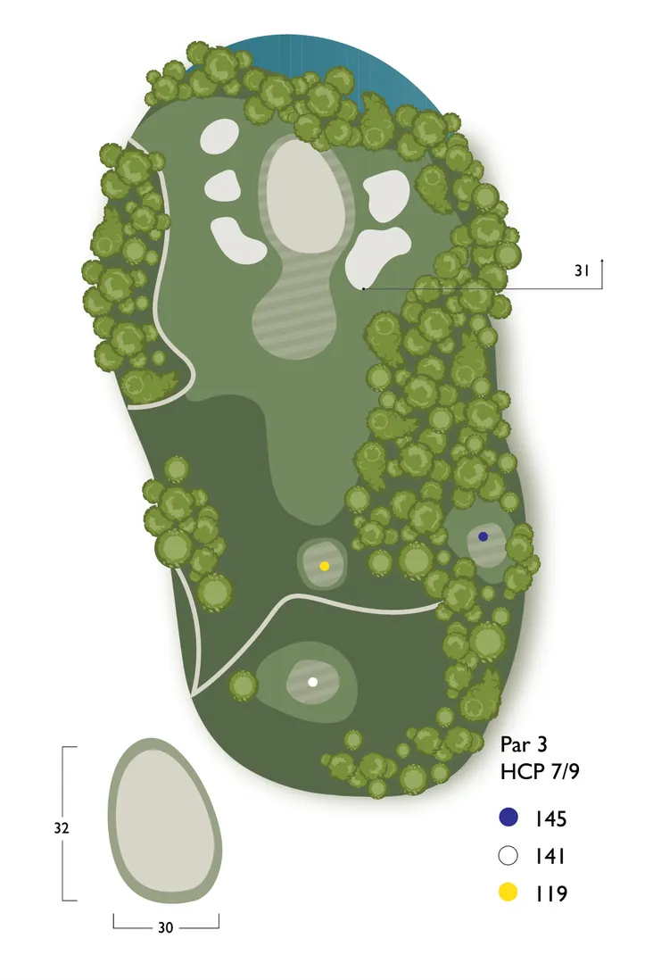 Overhead guide for hole 10, Cuddy’s Lugs